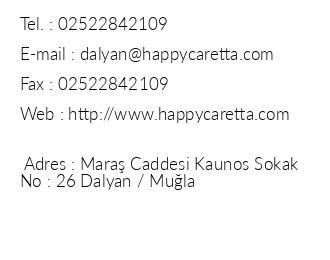 Happy Caretta Hotel iletiim bilgileri